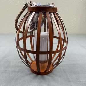 Alpine Solar‎ Lantern Metal Brown Alpine Corporation Hangable Decor Lights LED